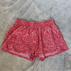 Toad&Co High Waist Pink Floral Athletic Shorts Small